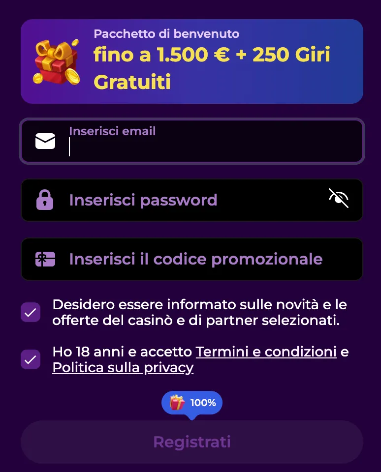 Registrazione Spinmama Casino